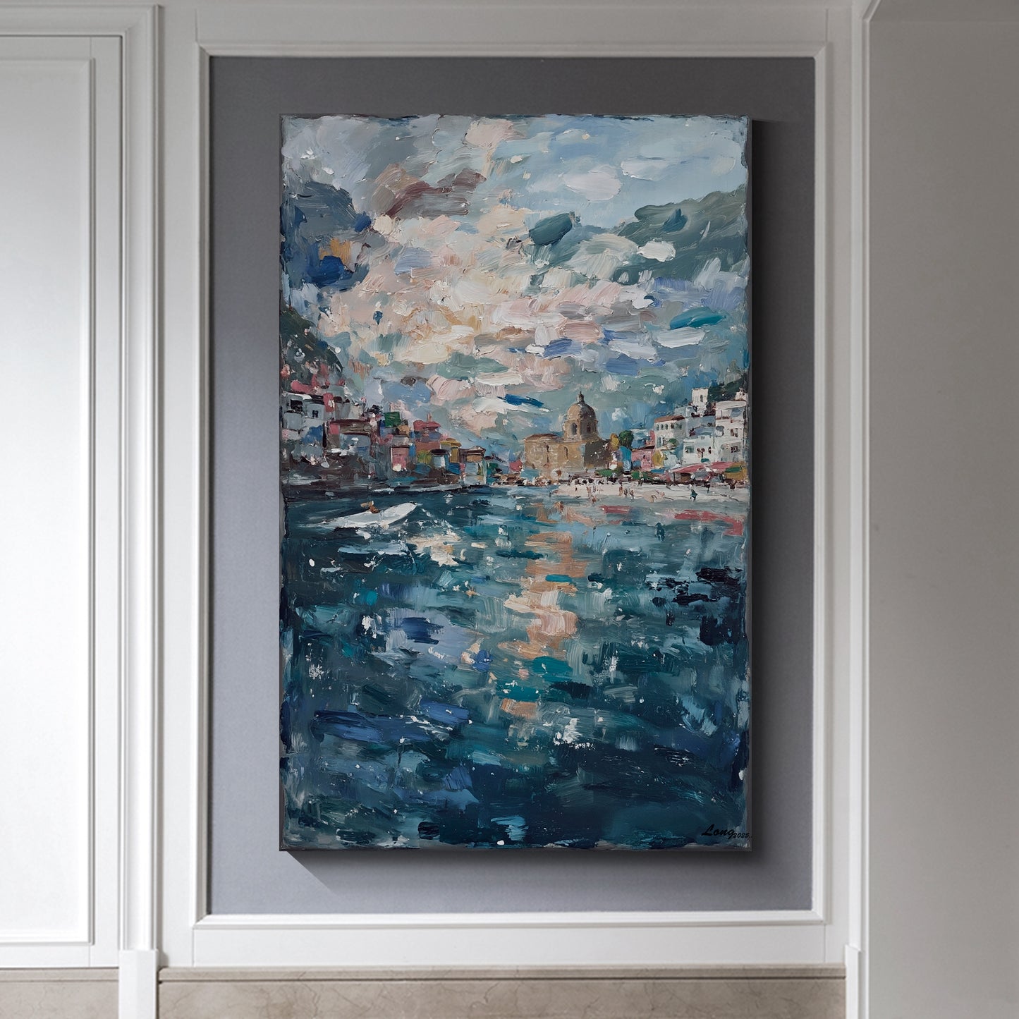 Modern abstract wall art, hand-painted oil painting