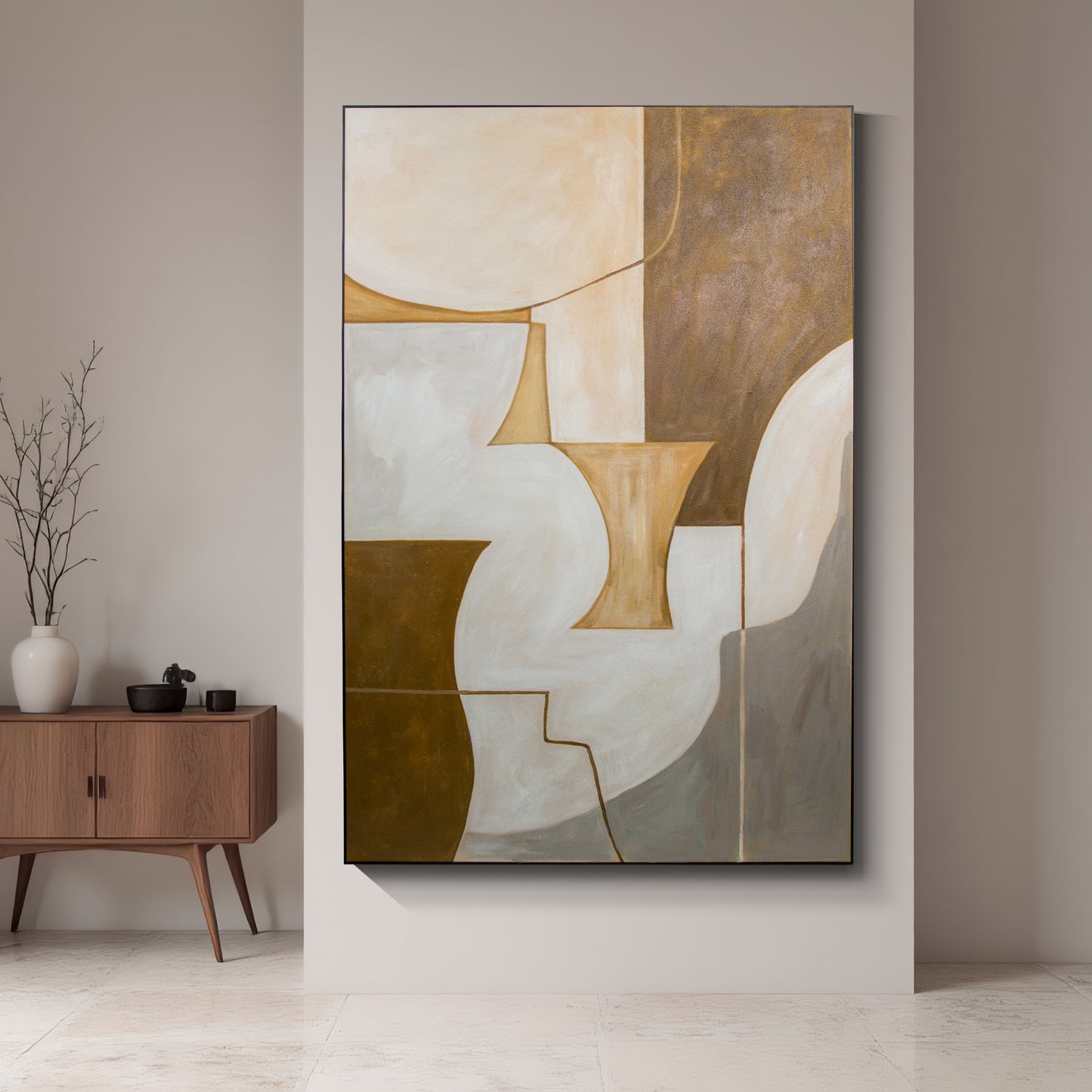 Modern abstract wall art, hand-painted oil painting