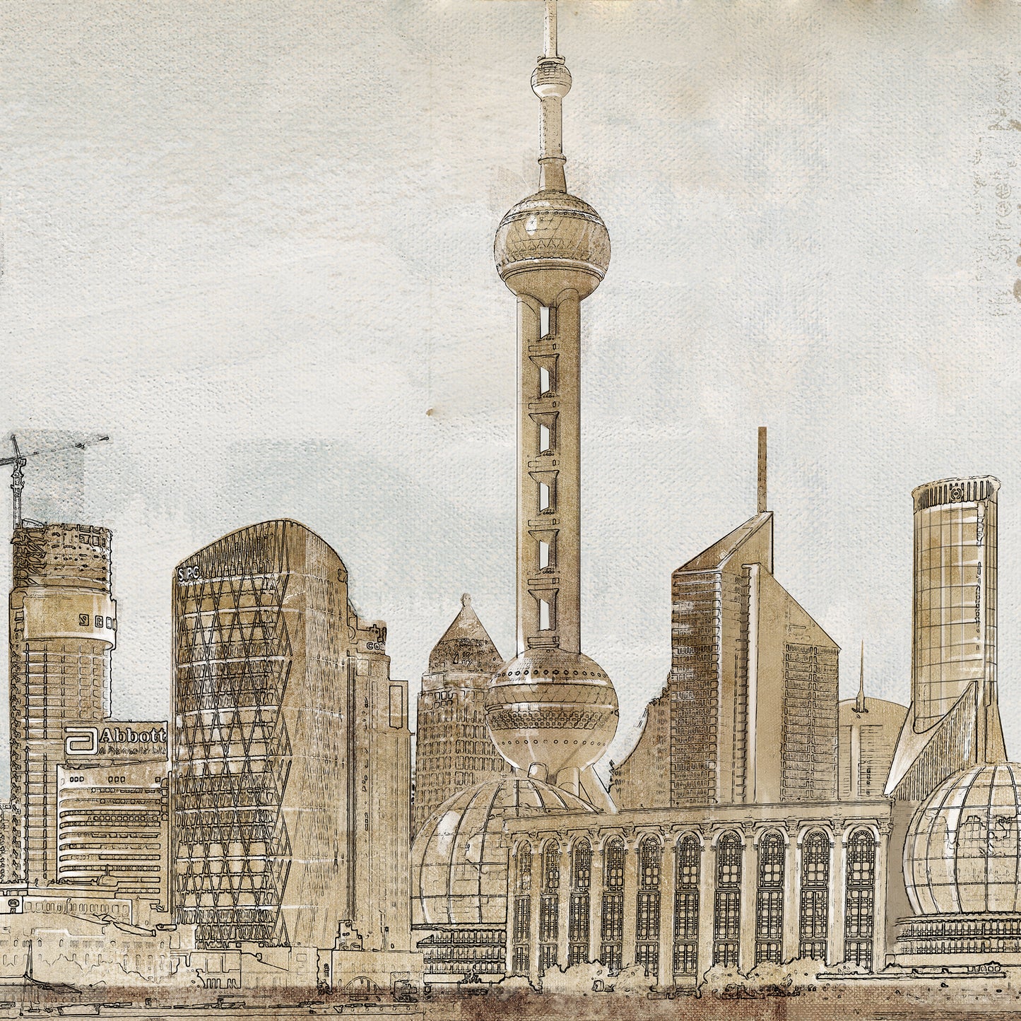 "urban architecture"hand-stretched canvas prints