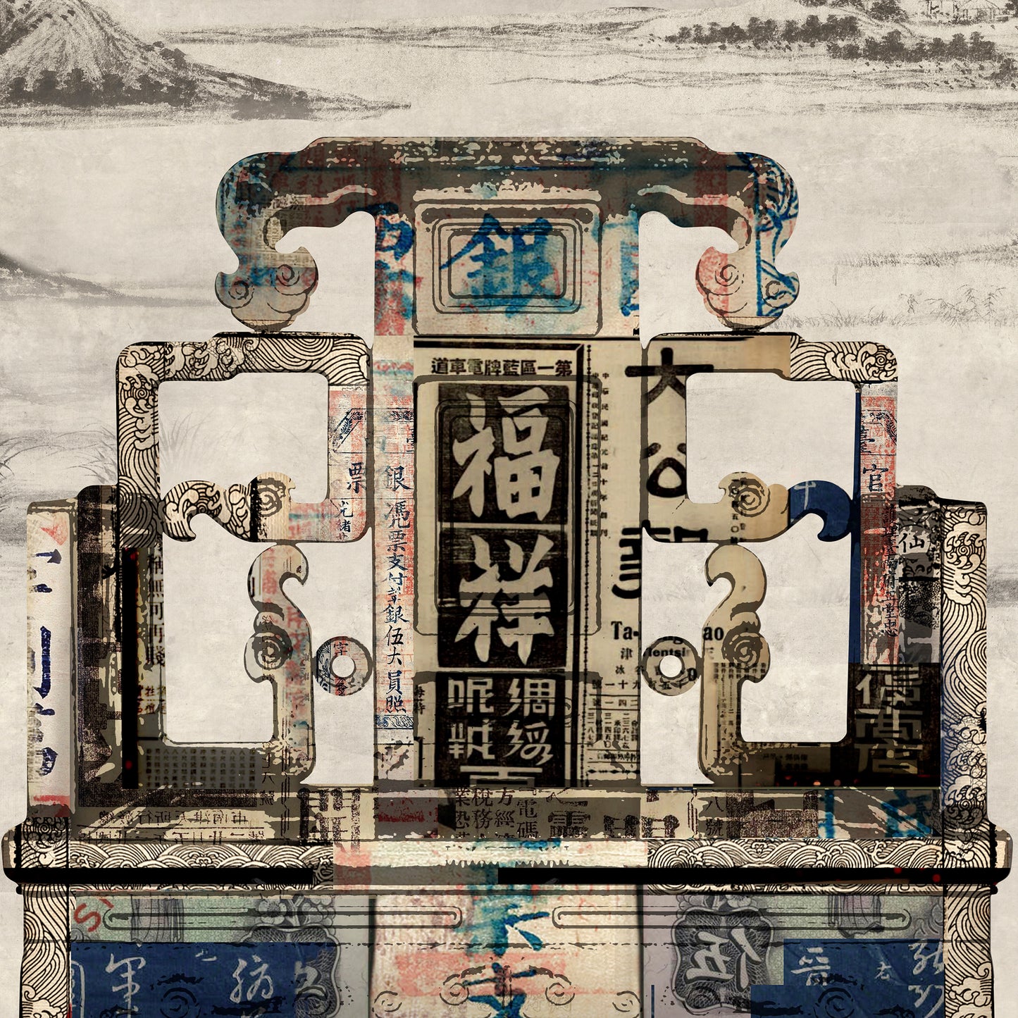 "Lung Chair"hand-stretched canvas prints