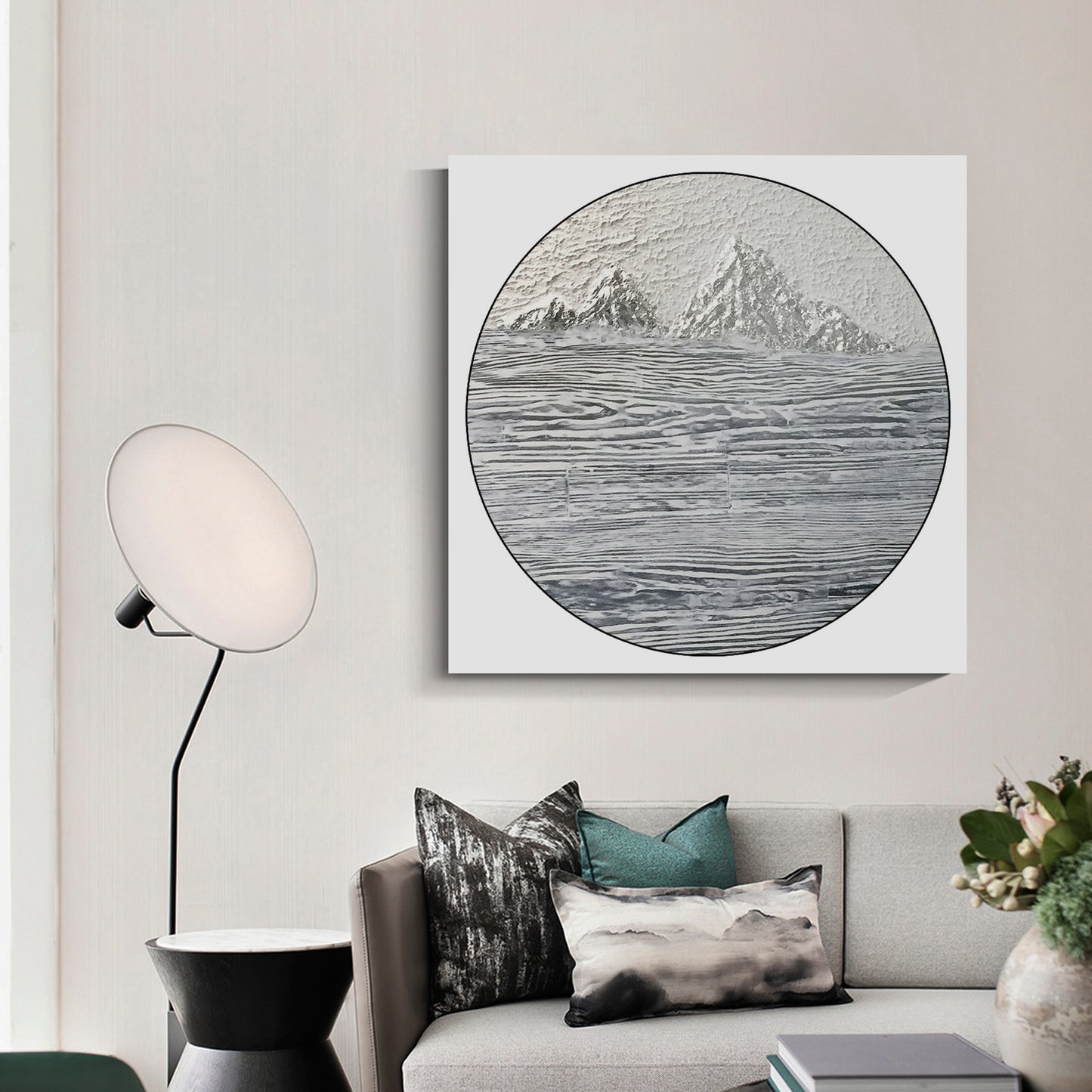 New Chinese style texture hand-painted oil painting