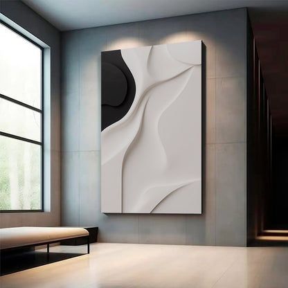 Beige and black Wall Sculptures, 3D Wood Wall Art, Minimalist Wall Hanging Home Decor