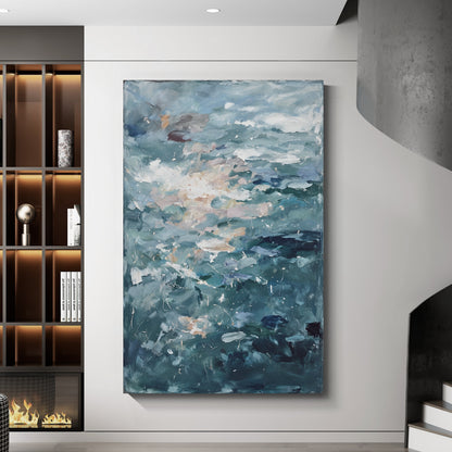 Modern abstract wall art, hand-painted oil painting