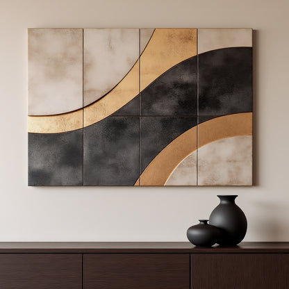 "Black gold" Wall Sculpture 3D Wood Wall Art