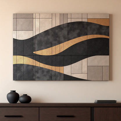 "Black gold" Wall Sculpture 3D Wood Wall Art