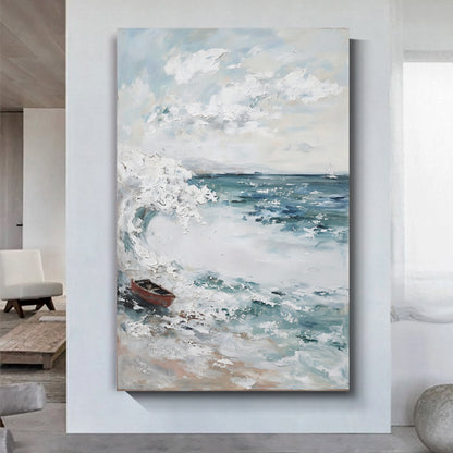 Modern abstract wall art, hand-painted oil painting