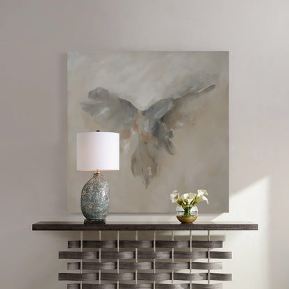 Square modern abstract wall art, hand-painted oil painting