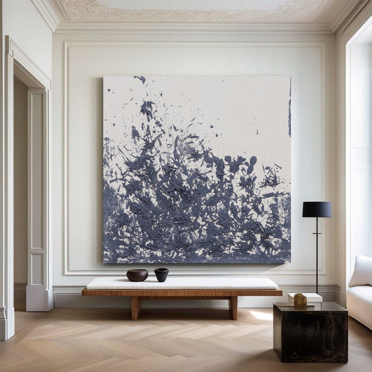 Modern abstract wall art, hand-painted oil painting