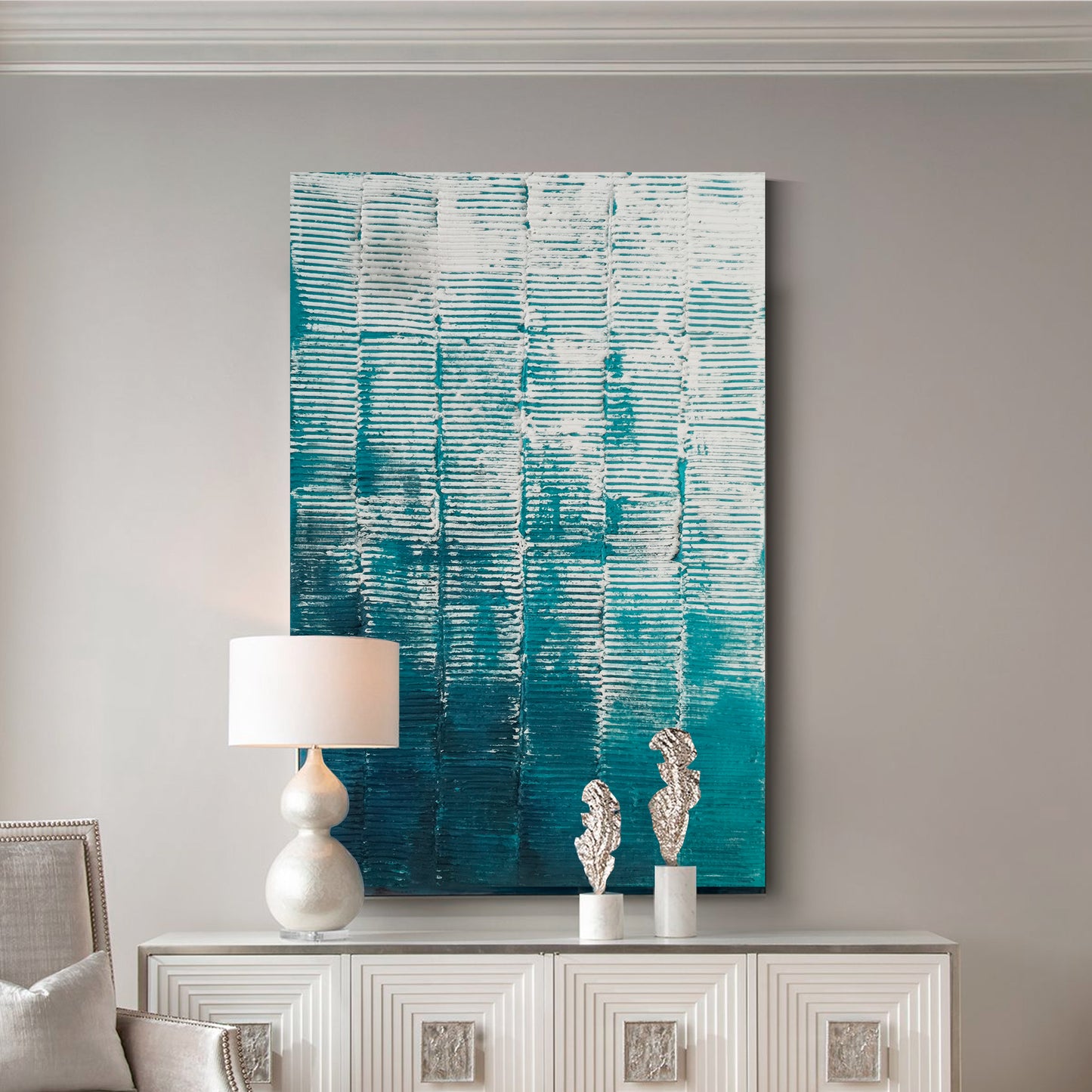 Gradual abstract wall art, abstract texture painting