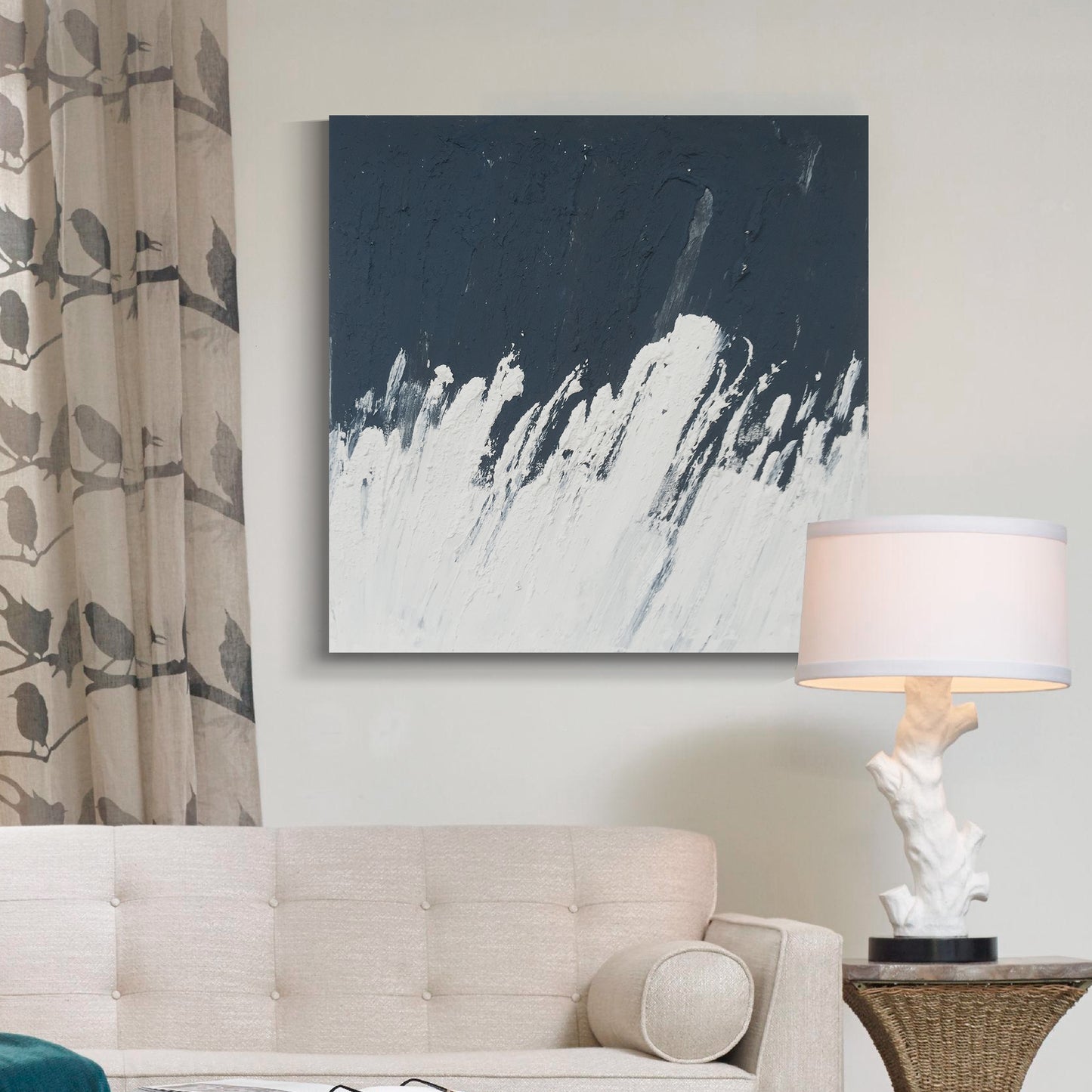Modern abstract wall art, hand-painted oil painting
