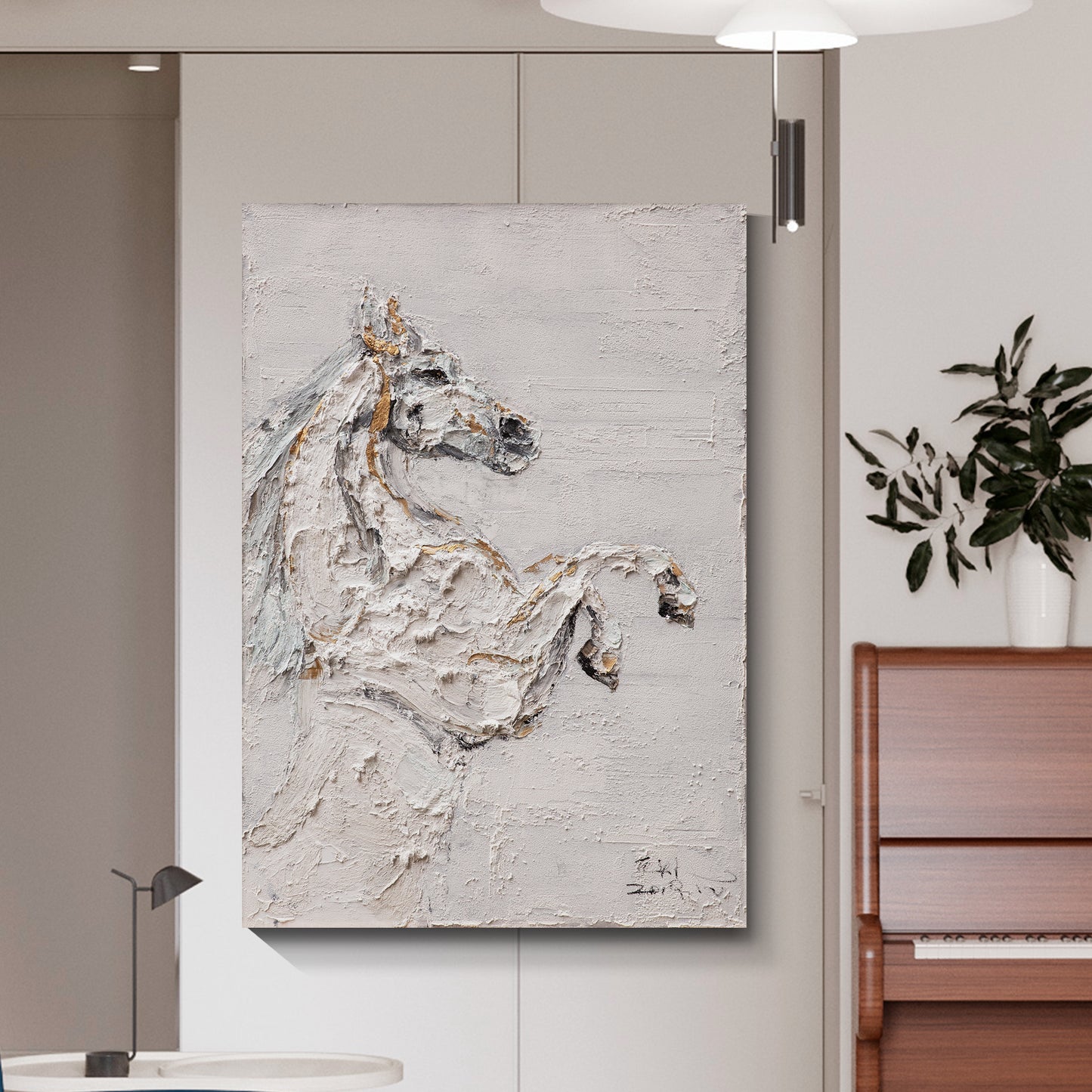 Original animal hand drawn oil painting