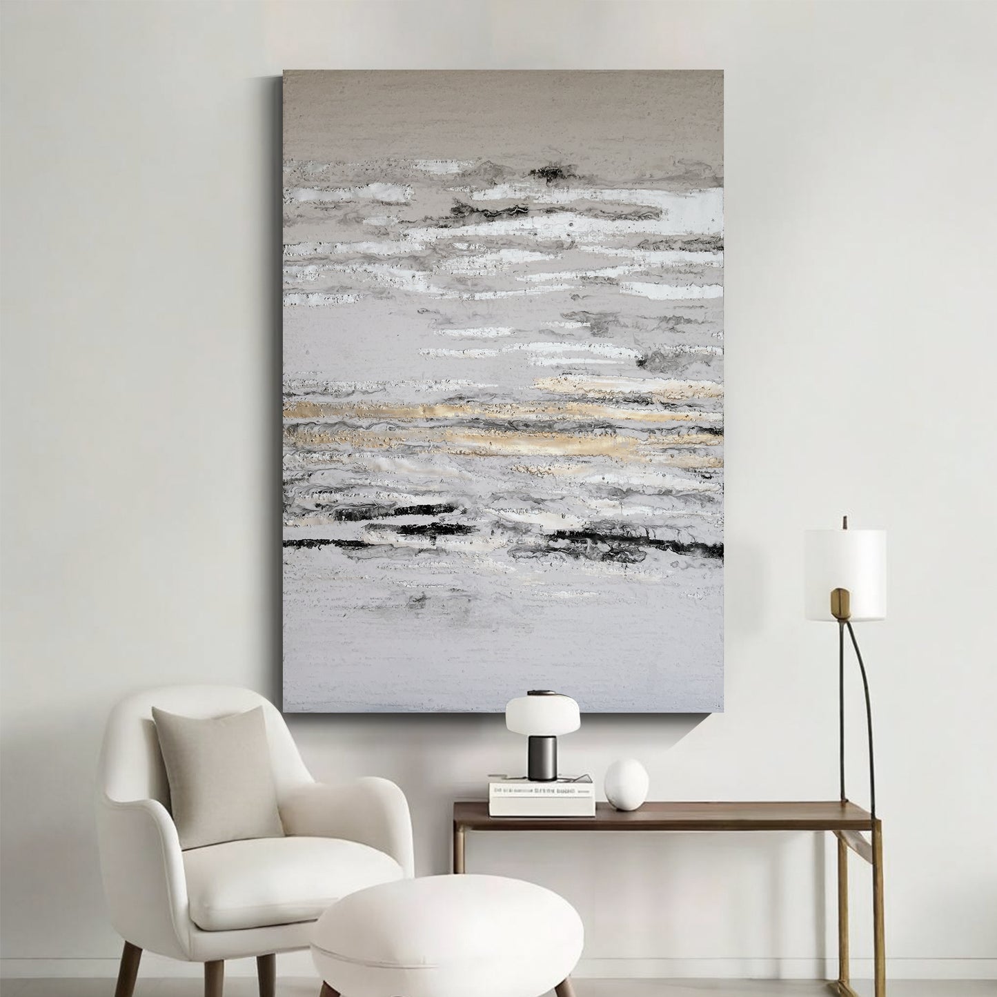 Modern abstract wall art, hand-painted oil painting
