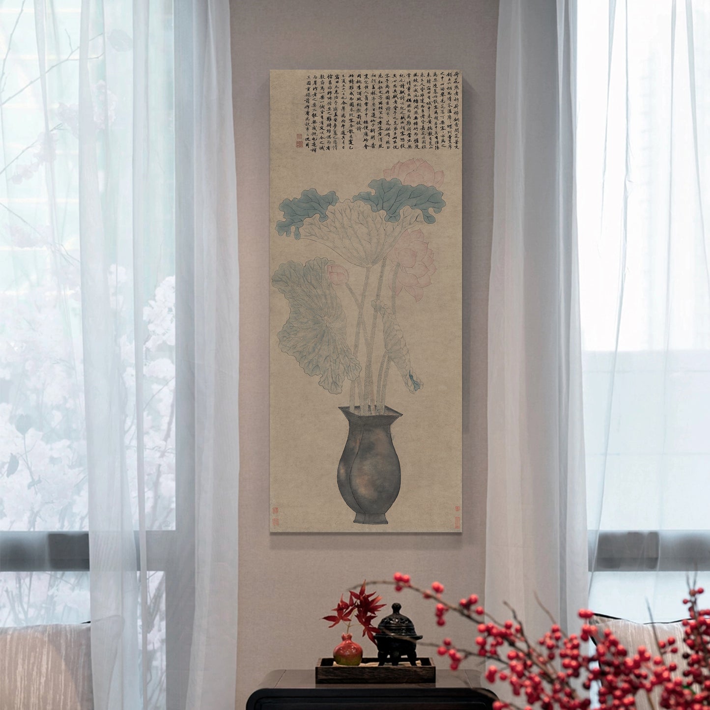 "Ink Lotus" Silk prints