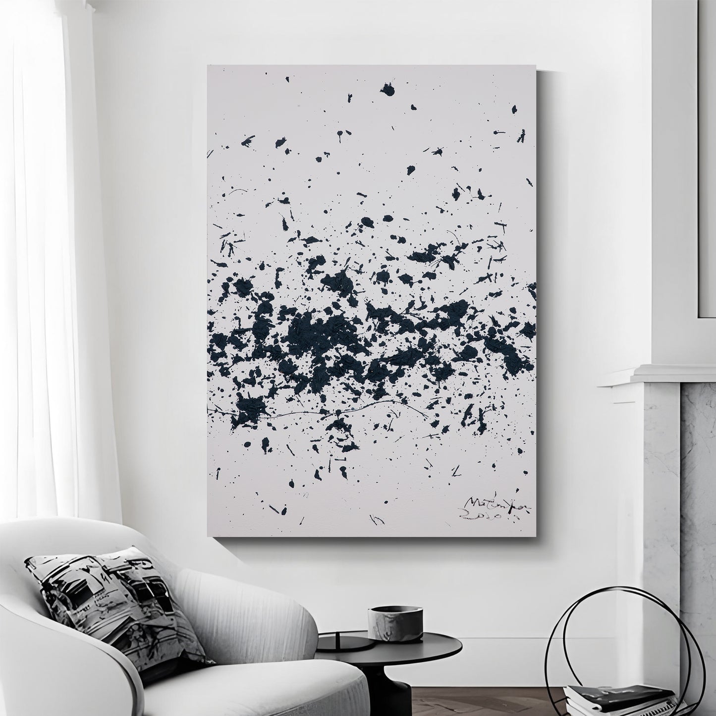 Modern abstract wall art, hand-painted oil painting