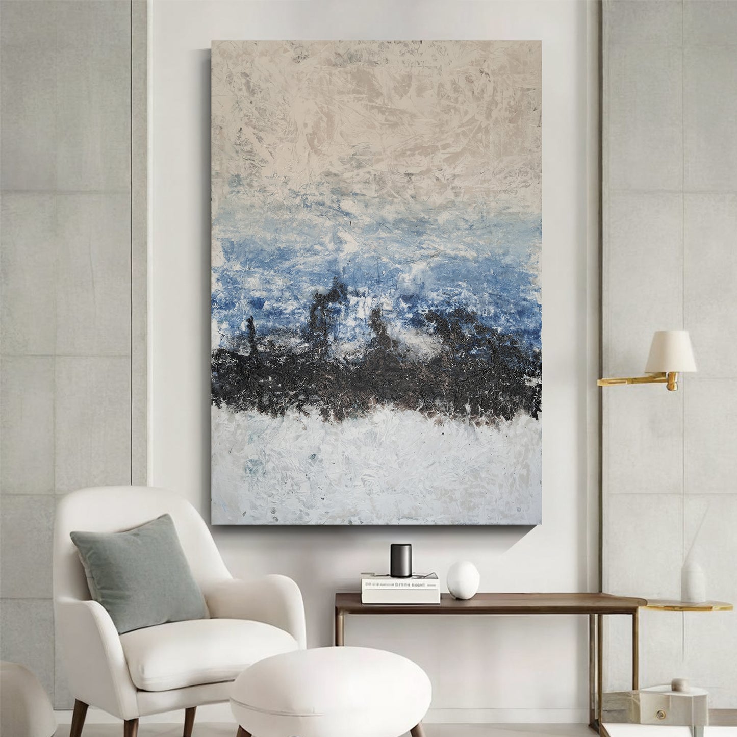 Modern abstract wall art, hand-painted oil painting