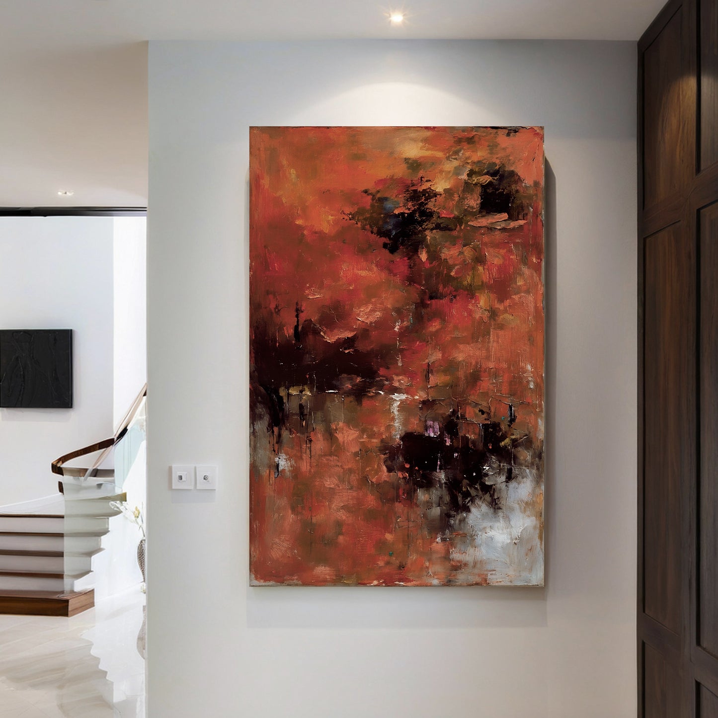 Modern abstract wall art, hand-painted oil painting