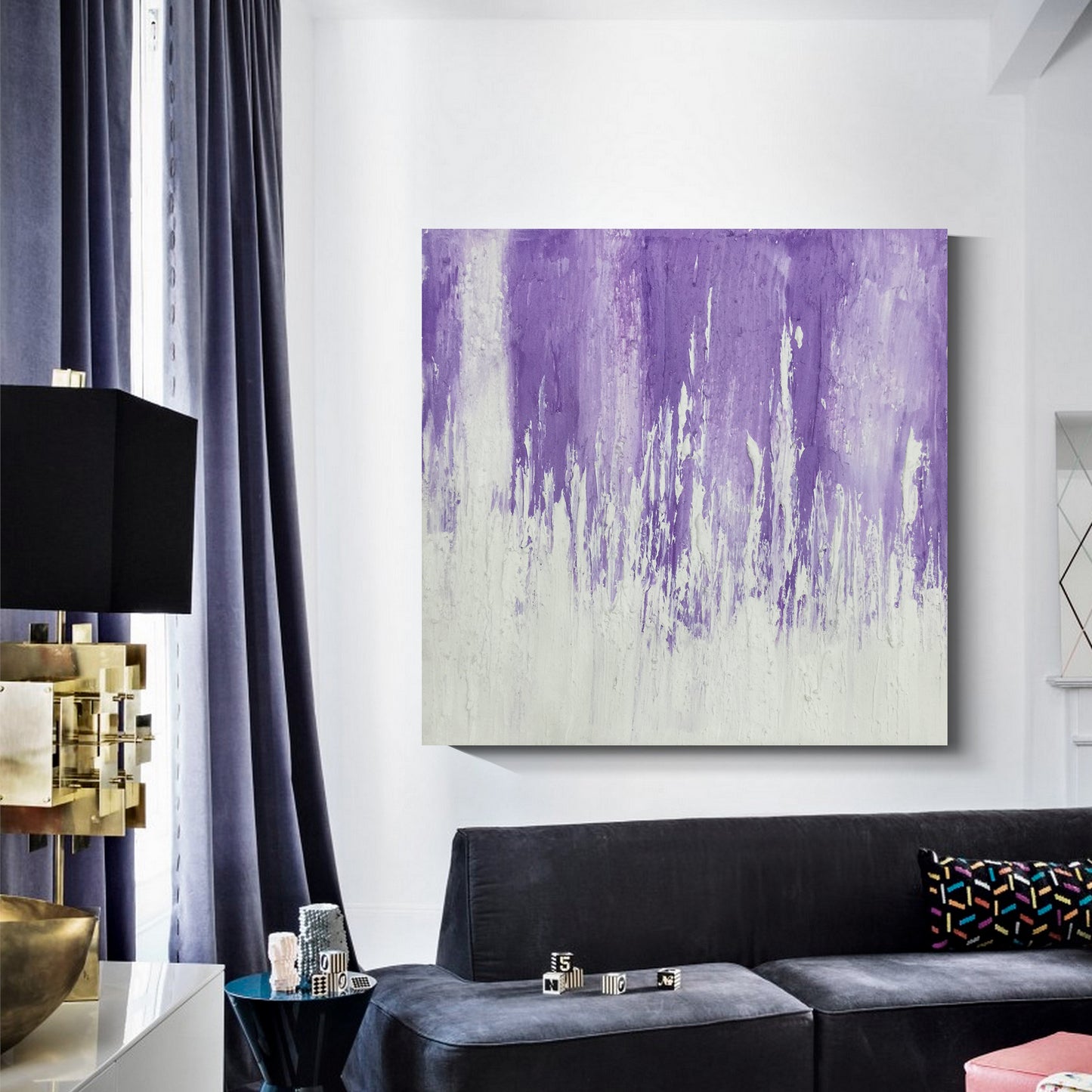Modern abstract wall art, hand-painted oil painting