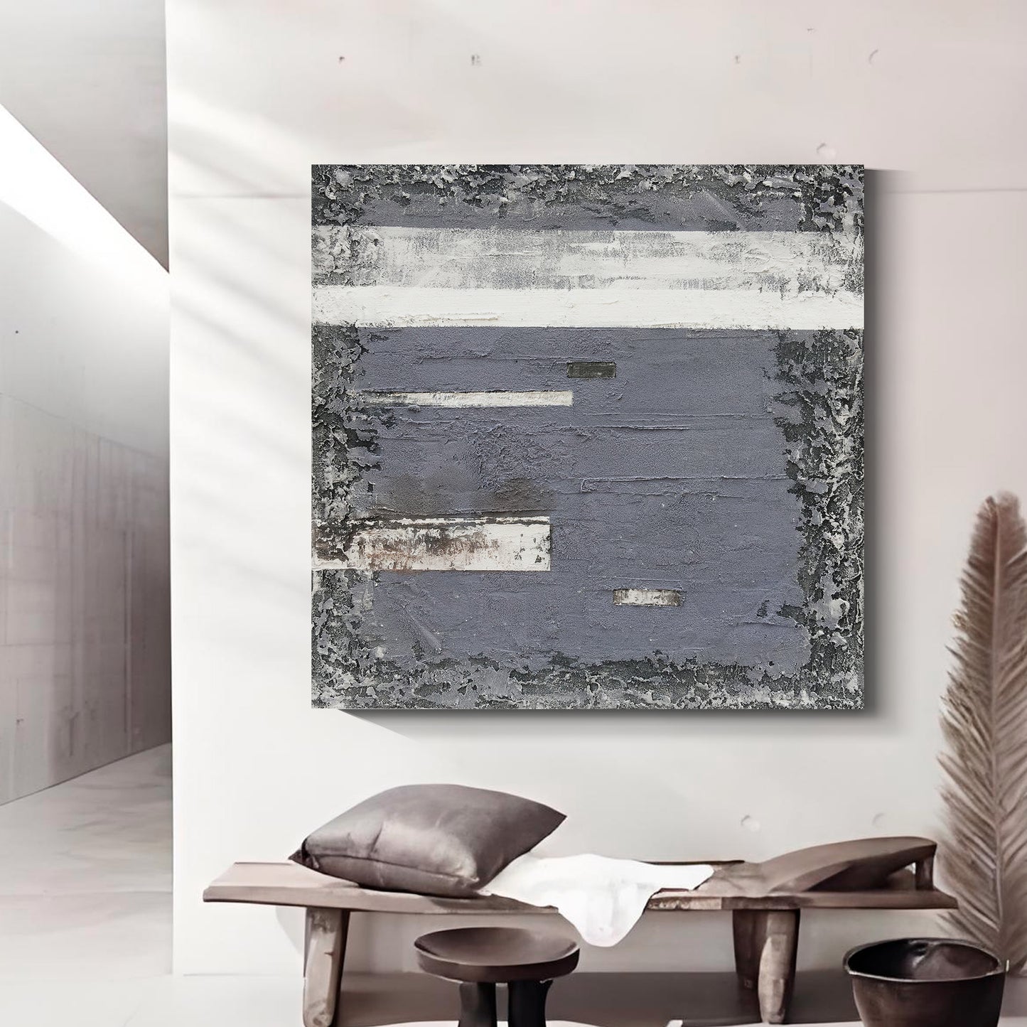 Modern abstract wall art, hand-painted oil painting
