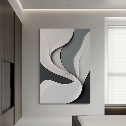 Beige, black, and dark greenWall Sculptures, 3D Wood Wall Art, Minimalist Wall Hanging Home Decor