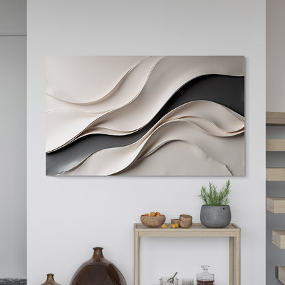 Beige and black Wall Sculptures, 3D Wood Wall Art, Minimalist Wall Hanging Home Decor