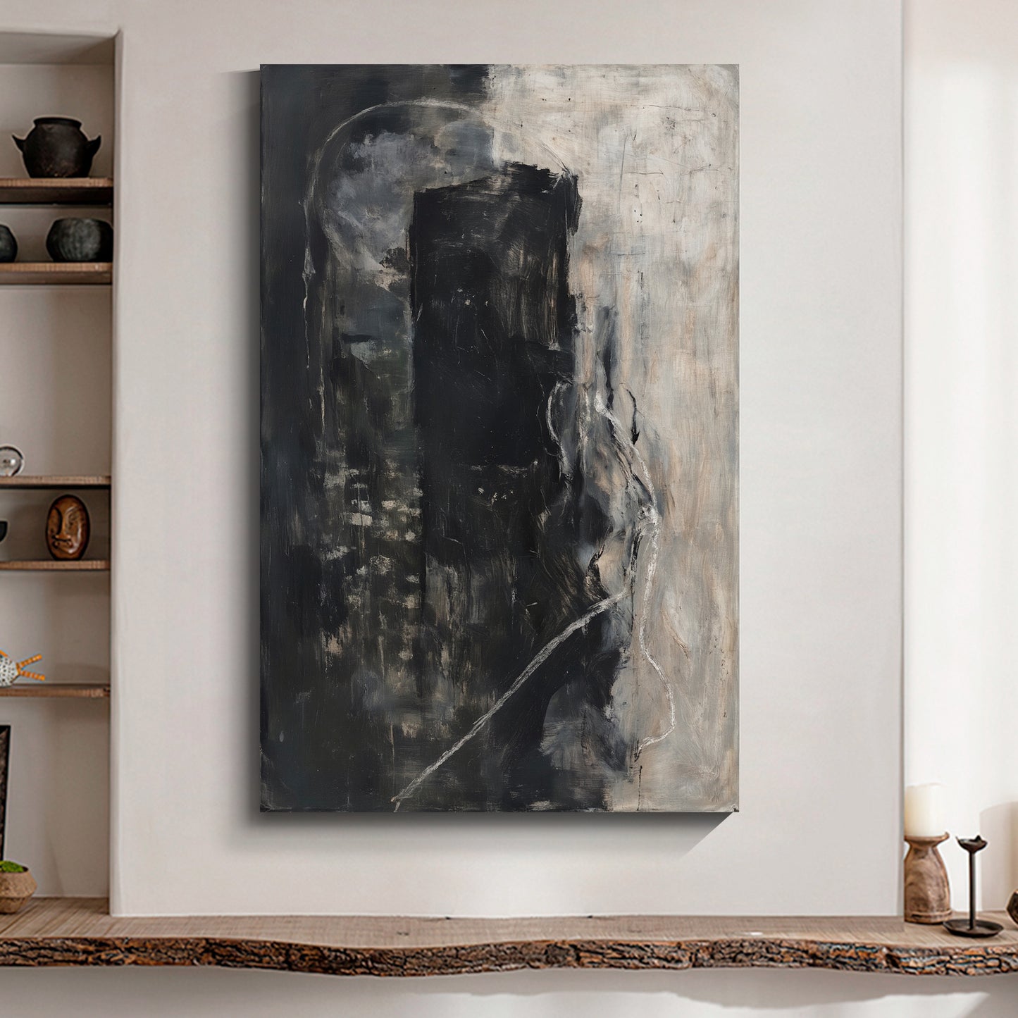 Modern abstract wall art, hand-painted oil painting