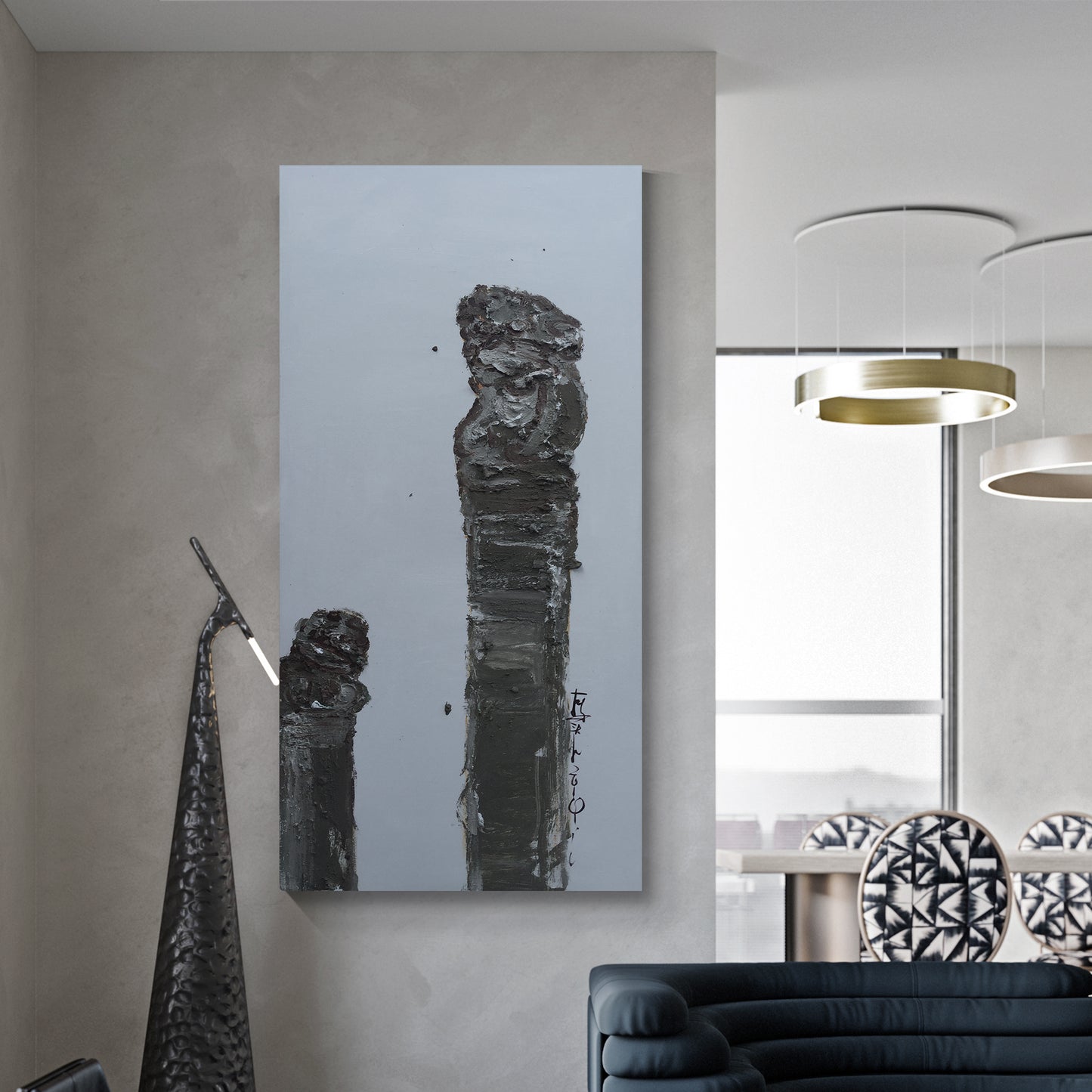 Modern abstract wall art, hand-painted oil painting