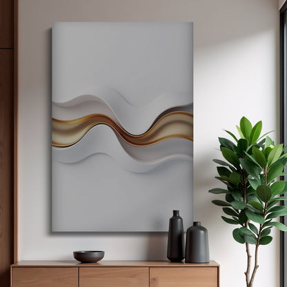 Beige and brown wall sculptures, 3D wooden wall art, simple wall-hung home decoration.