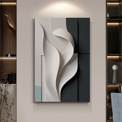 Beige, black, and dark greenWall Sculptures, 3D Wood Wall Art, Minimalist Wall Hanging Home Decor