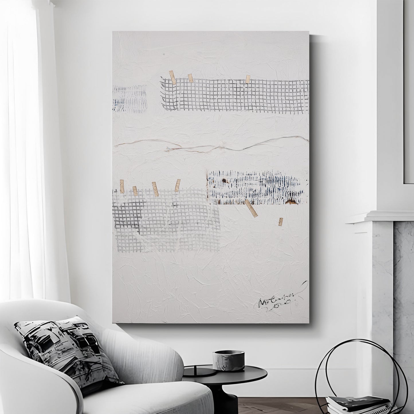 Modern abstract wall art, hand-painted oil painting