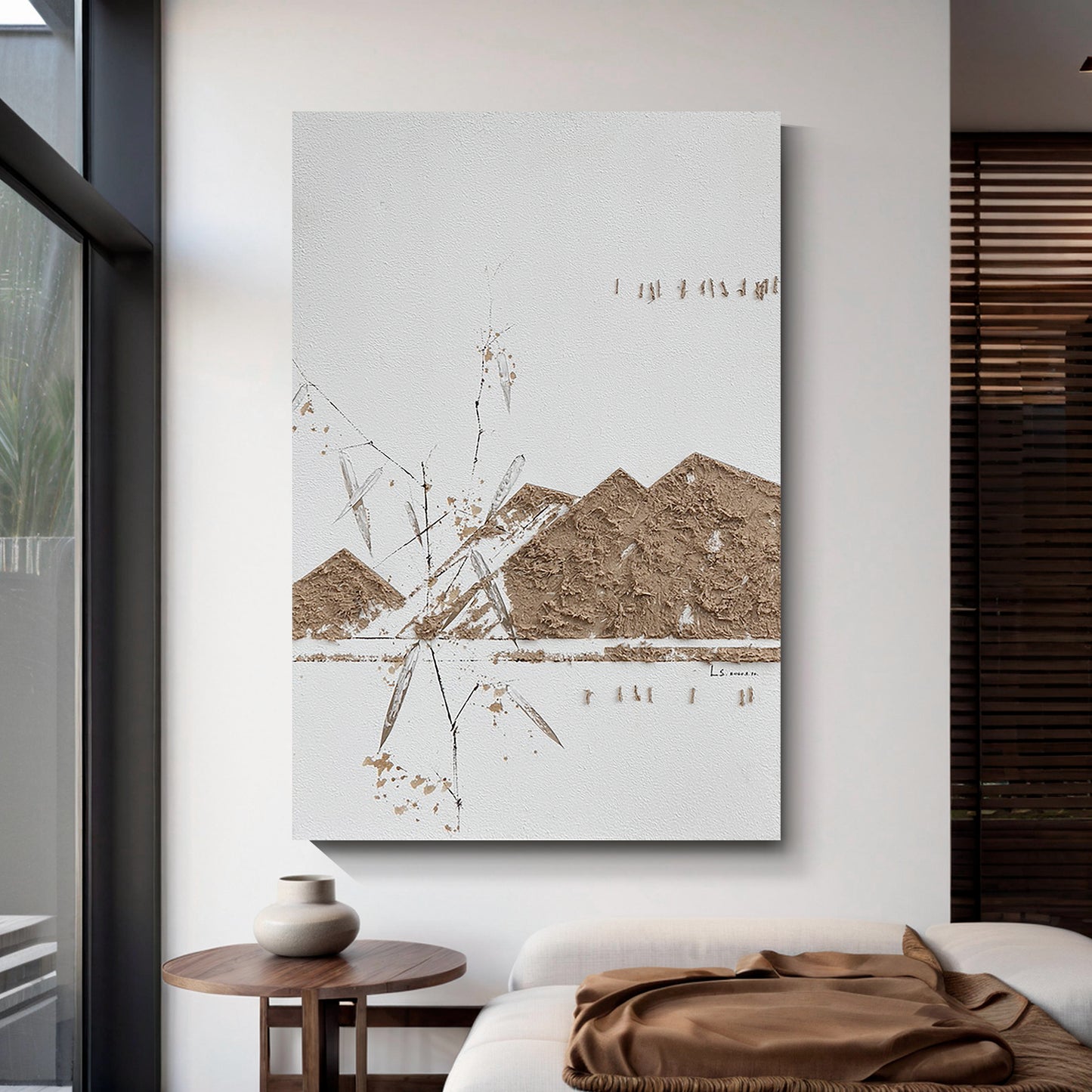 Modern abstract wall art, hand-painted oil painting