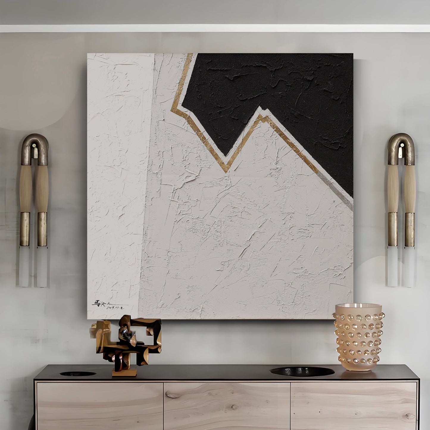 Modern abstract wall art, hand-painted oil painting