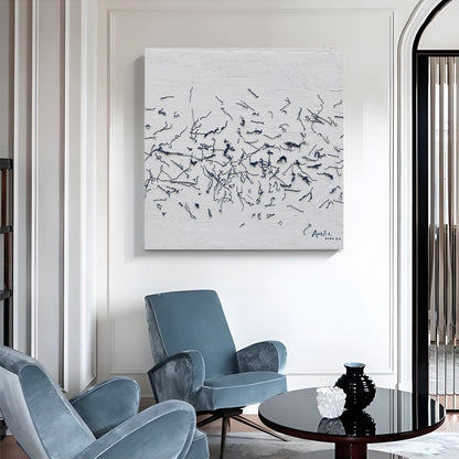 Modern abstract wall art, hand-painted oil painting