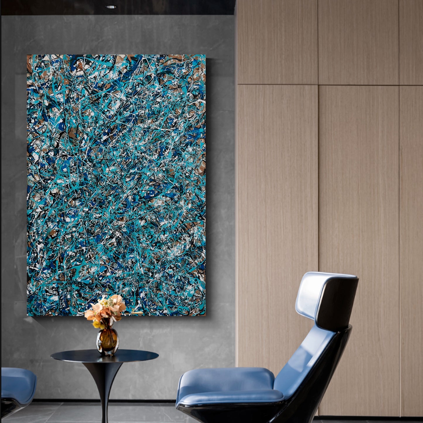 Modern abstract wall art, hand-painted oil painting