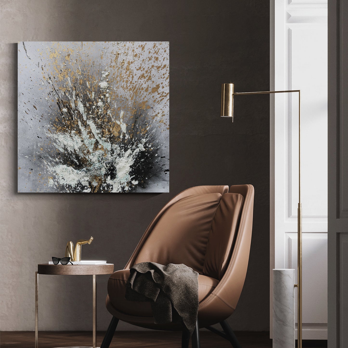 Modern abstract wall art, hand-painted oil painting