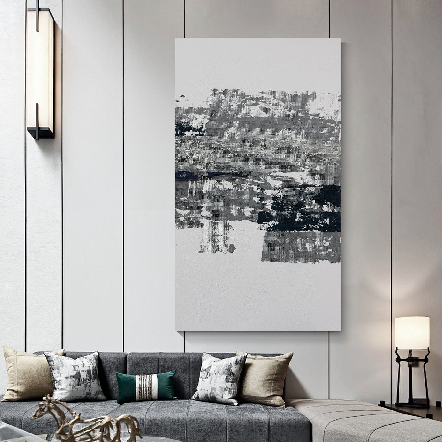 Modern abstract wall art, hand-painted oil painting