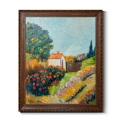 ”Arles Garden“  hand-painted thick oil texture oil painting