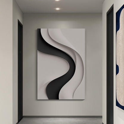 Beige and black Wall Sculptures, 3D Wood Wall Art, Minimalist Wall Hanging Home Decor