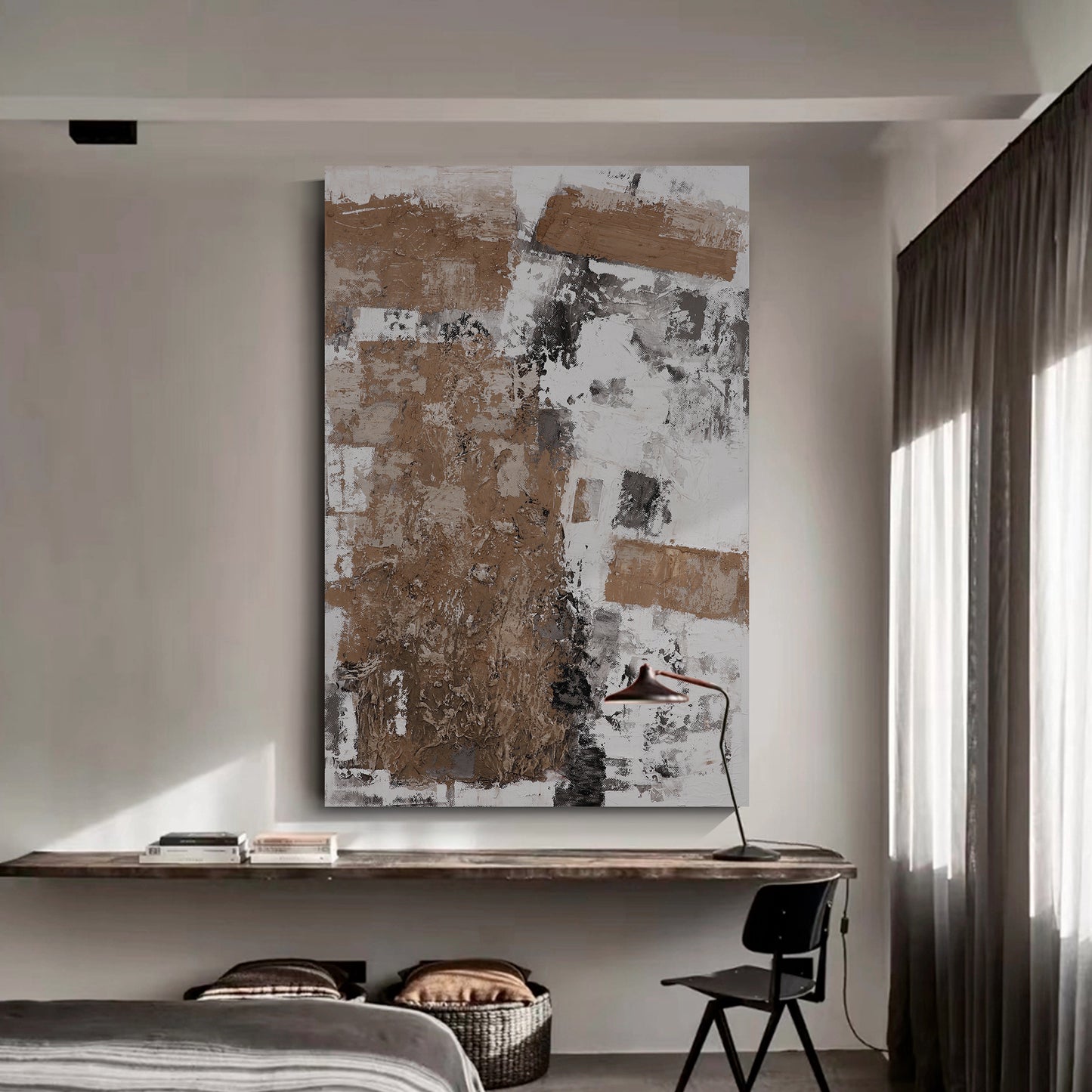 Modern abstract wall art, hand-painted oil painting