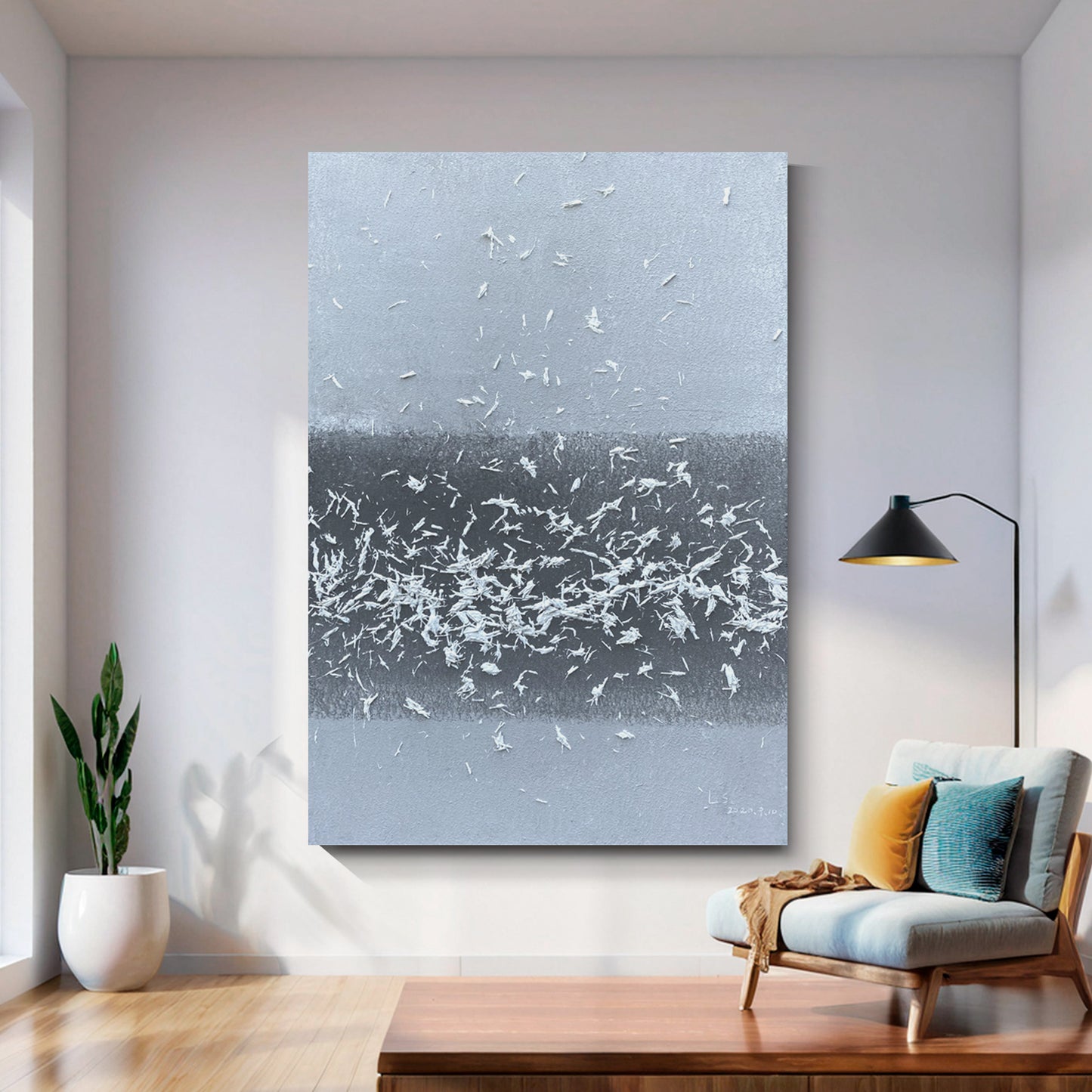 Modern abstract wall art, hand-painted oil painting