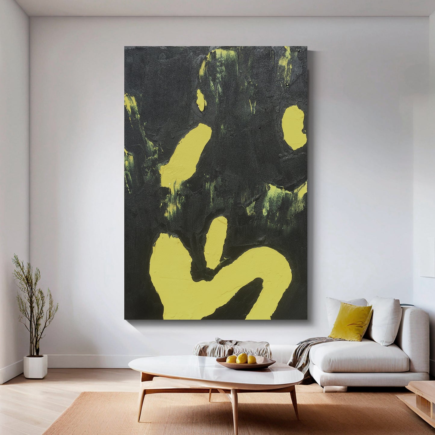 Modern abstract wall art, hand-painted oil painting
