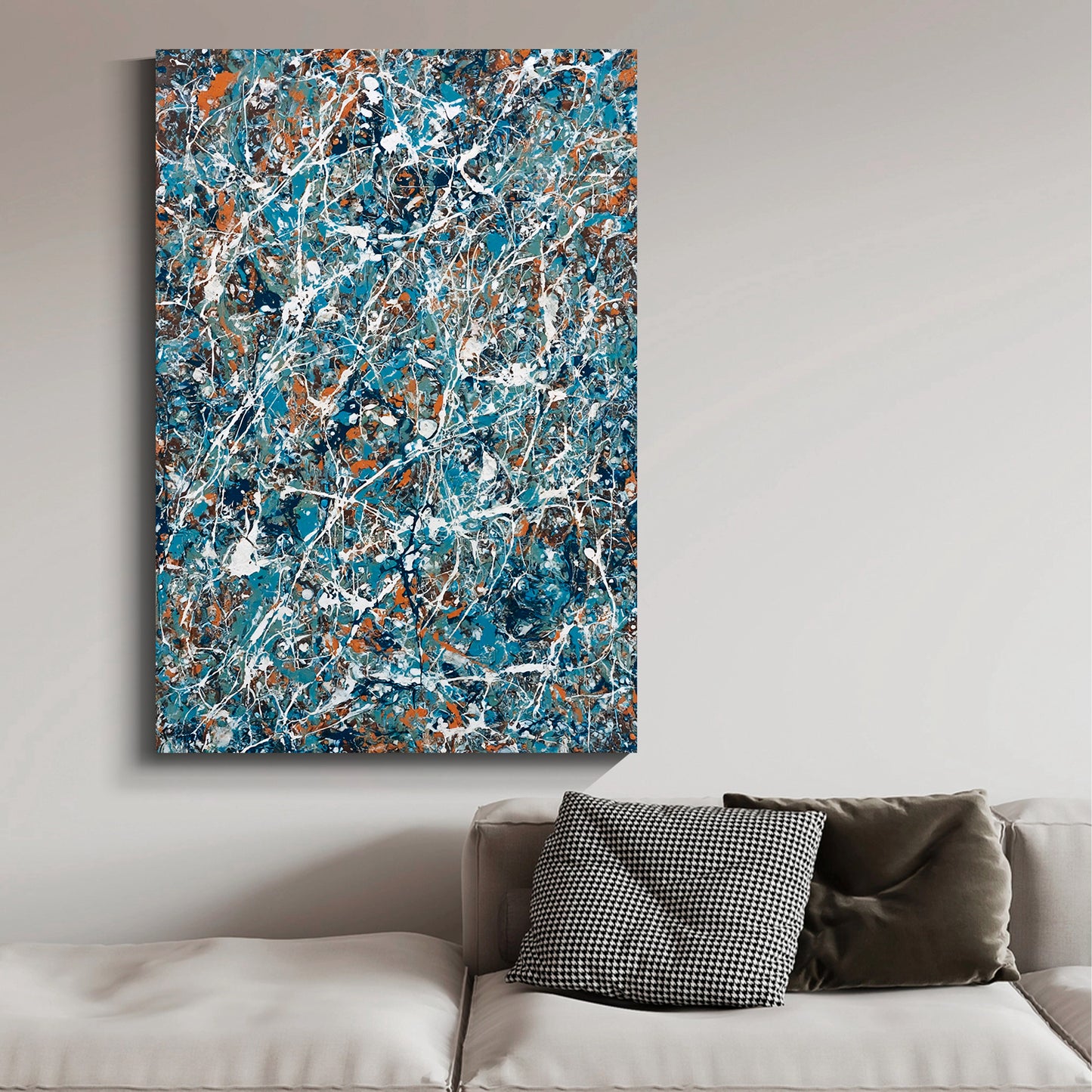 Modern abstract wall art, hand-painted oil painting