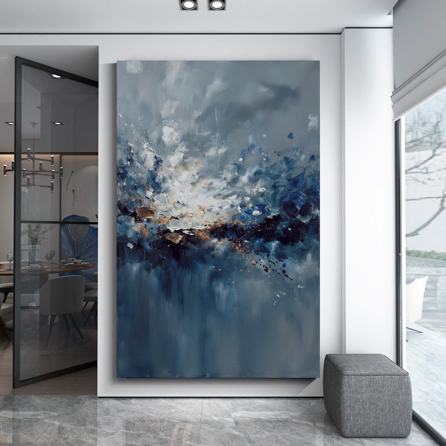 Modern abstract wall art, hand-painted oil painting