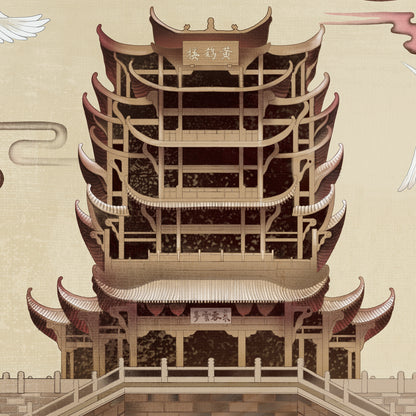 "Chinese architecture"hand-stretched canvas prints