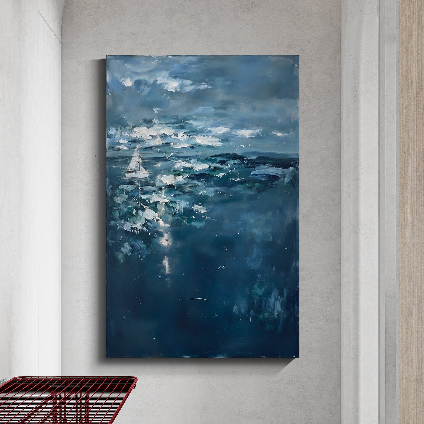 Modern abstract wall art, hand-painted oil painting