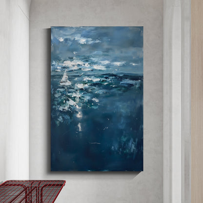 Modern abstract wall art, hand-painted oil painting