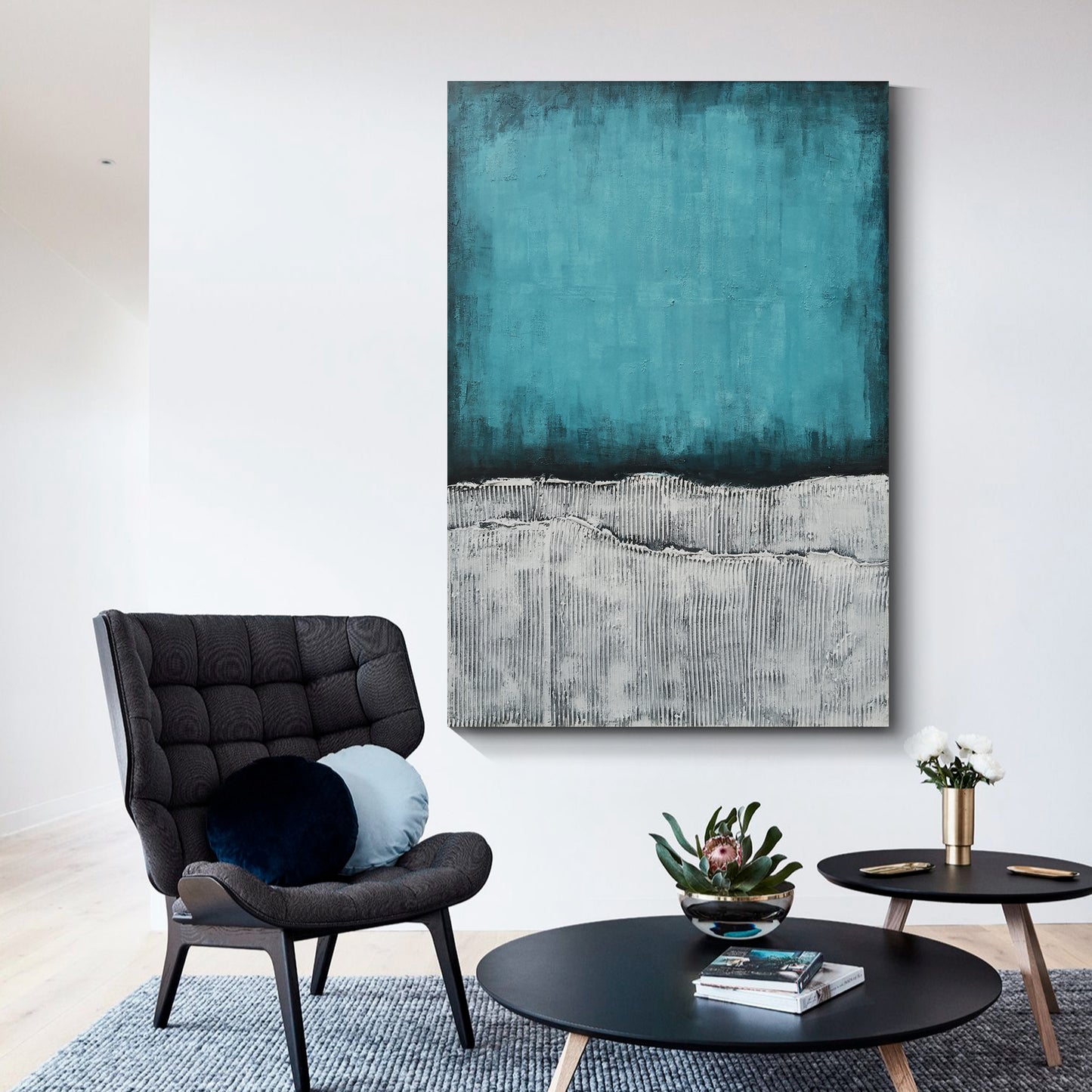 Modern abstract wall art, hand-painted oil painting