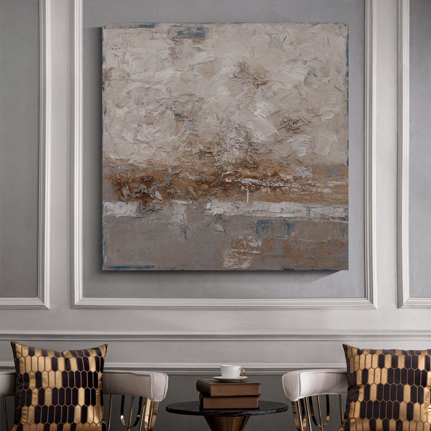 Modern abstract wall art, hand-painted oil painting