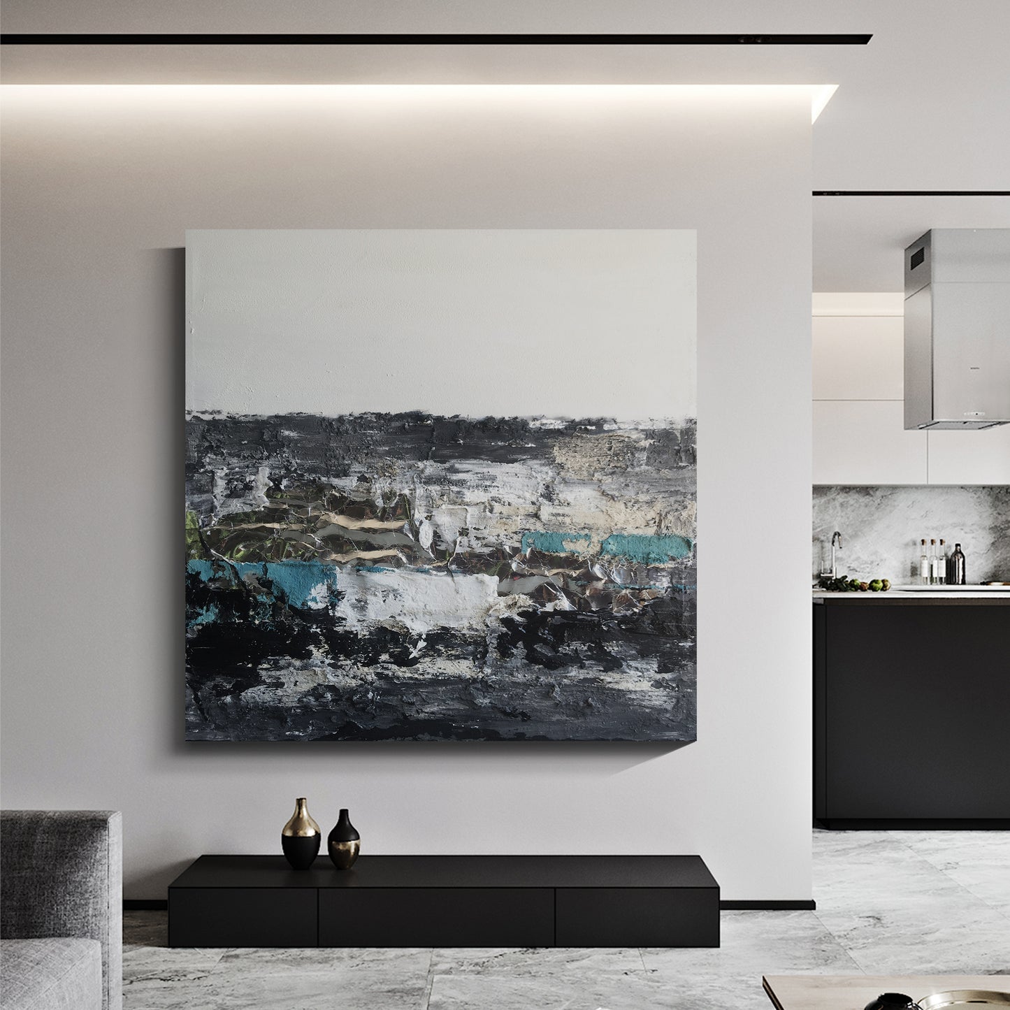 Modern abstract wall art, hand-painted oil painting