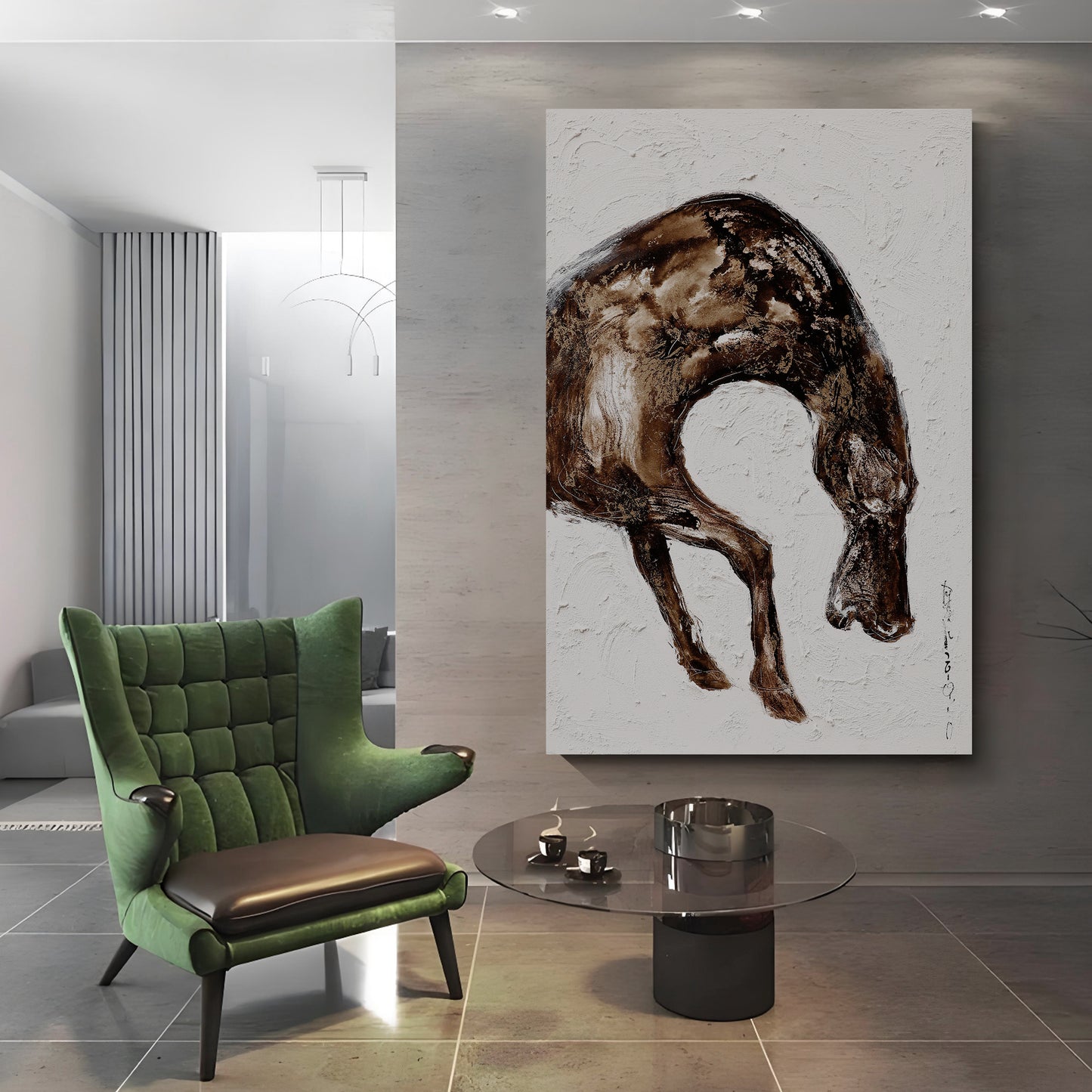 Modern abstract wall art, hand-painted oil painting