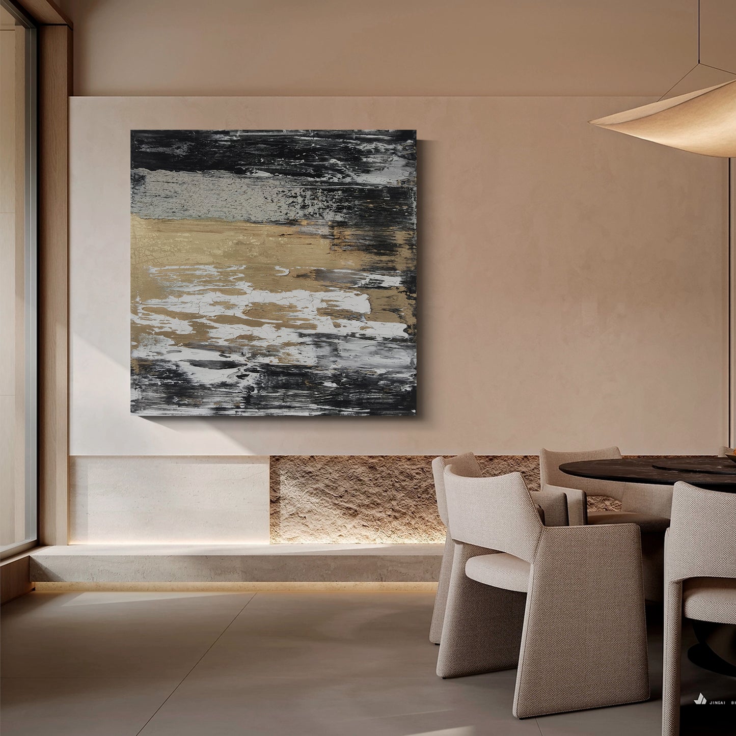 Modern abstract wall art, hand-painted oil painting